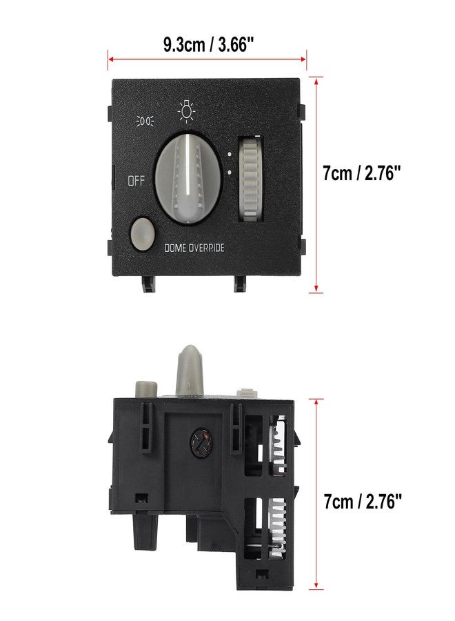 PANNUOSCS Headlight Switch Compatible with 95-98 Chevy GMC Vehicles C1500 C2500 C3500 K1500 K2500 K3500 Express1500 2500 3500 Headlamp Instrument Panel Dimmer and Dome Lamp Switch Replaces 93443101 D1523H - Image 2